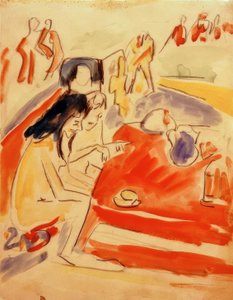 Deux filles assises à une table