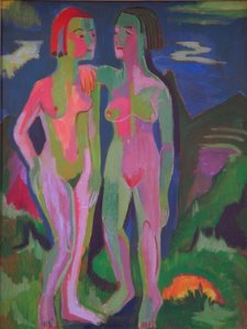 Deux nus féminins dans un paysage