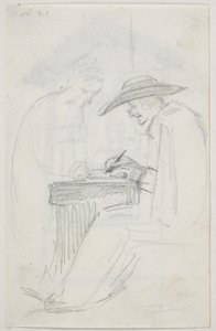 Étude pour "Le scribe et la fille" - Ernst Meyer