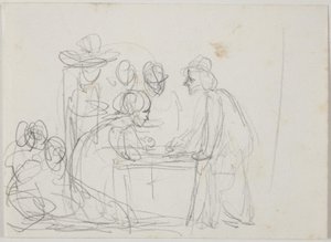 Étude pour "Le Scribe et la Fille"