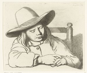 Garçon endormi avec un chapeau - Ernst Willem Jan Bagelaar