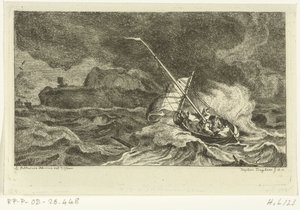 Voilier sur mer orageuse