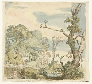 Paysage avec des arbres