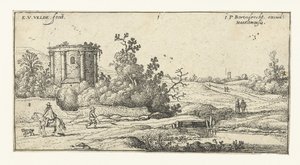 Paysage avec ruine d