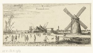 Patineurs sur glace près d