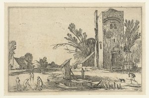 Tour carrée près d