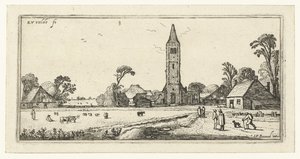 Promeneurs sur un chemin près de Spaarnwoude