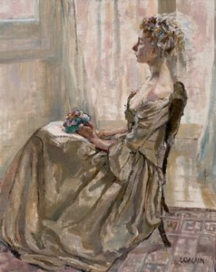 La petite mariée française (huile sur carton) - Ethel Gabain