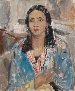 La veste bleue (huile sur toile)