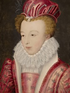 Portrait de Marguerite de France, reine de Navarre, après 1572 (Huile sur bois) - Etienne (after) Dumonstier