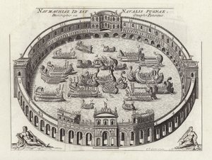 Bataille navale dans une arène romaine - Etienne (after) Duperac