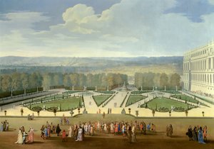 Promenade de Louis XIV dans les jardins de Versailles - Etienne Allegrain