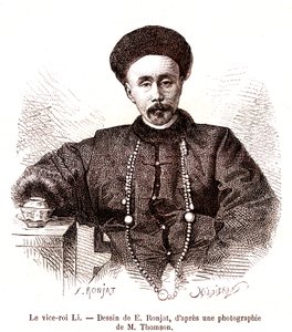 Li Hongzang, vice-roi de Zhili, à la cour impériale de Chine. 1873 (gravure)