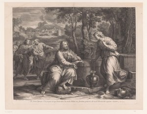 Christ et la femme samaritaine au puits - Etienne Baudet