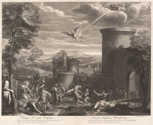 Martyre de Saint Estienne - Etienne Baudet, after Annibale Carracci
