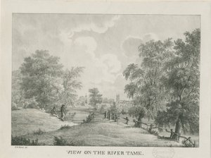 Tamworth - La rivière Tame : lithographie, nd [1796-1865] - Etienne Bruno Hamel