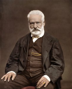 Portrait de Victor Hugo (1802-1885), écrivain et poète français, colorisation sur une photographie d