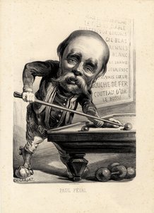 Feuille volante - Illustration par Etienne Carjat : Billard - Feval Paul