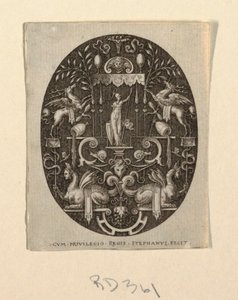 Athéna, de Grotesques à fond noir, Divinités et Allégories - Etienne Delaune