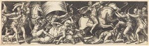 Bataille de Cavaliers et de Fantassins - Etienne Delaune