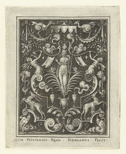 Bellone (Décorations avec des figures de dieux dans un cadre de grotesques) - Etienne Delaune