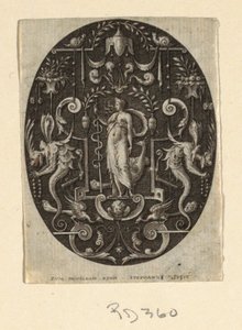 Junon, de la série Grotesques à fond noir, Divinités et Allégories