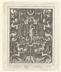 Mercure (Vlakdecoraties met godenfiguren in een omlijsting van grotesken)
