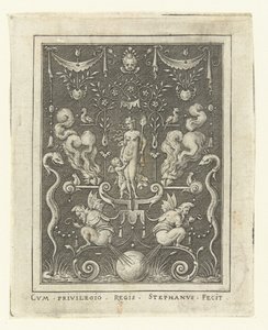 Vénus avec Amour entre quatre cœurs brûlants