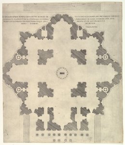 Speculum Romanae Magnificentiae: Plan de Saint-Pierre - Etienne Duperac