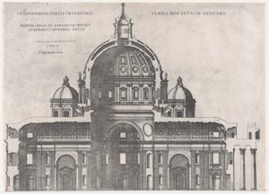 Speculum Romanae Magnificentiae : St. Pierre, 16ème siècle - Etienne Duperac