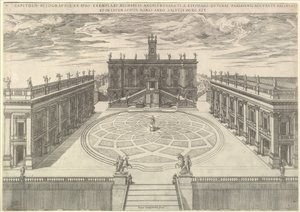 Speculum Romanae Magnificentiae: Vue du Capitole romain, 1569 - Etienne Duperac