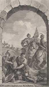 La Chapelle des Enfants-Trouvés à Paris : La Suite des rois mages : cavaliers, 1756 - Etienne Fessard
