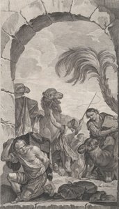 La Chapelle des Enfants-Trouvés à Paris : La Suite des rois mages : chameliers et porteur..., 1756