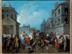 Carnaval dans les rues de Paris - Étienne Jeaurat