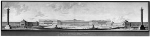 Projet de rénovation du château de Versailles, élévation et perspective - E.L. Boullée