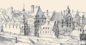 Martellange, Vue de Paris 1620 - Ashmolean Museum (détail avec Hôtel de Nevers) (ajusté)