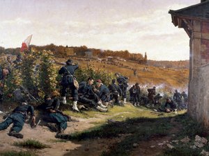 Les Tirailleurs de la Seine à la bataille de Rueil-Malmaison, 21 octobre 1870, détail