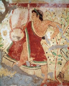Un joueur de lyre (Fresque, 520 av. J.-C.) - Etruscan