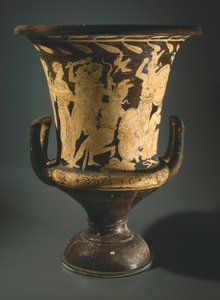 Calyx-krater (grand vase). Poterie à figures rouges de Pérouse (Ombrie). Civilisation étrusque, IVe siècle av. J.-C. - Etruscan