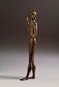 Civilisation étrusque : statuette de guerrier en bronze