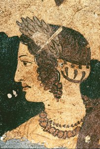 Portrait de Velia Spurinna (détail) - Fresque, IVe siècle av. J.-C. - Etruscan