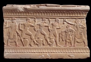 Relief avec une course d