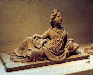 Art étrusque : couvercle d