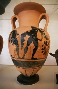 Vase étrusque à figures noires, du site archéologique de Roselle, Toscane, Italie - Etruscan Etruscan