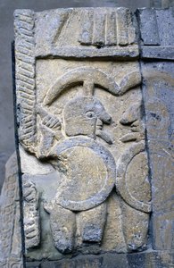 Guerrier étrusque sur un sarcophage du Musée National de Tarquinia. - Etruscan Etruscan