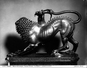 La Chimère blessée de Bellérophon (bronze)