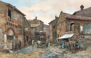 Commissariat de campagne à Tivoli - Ettore Roesler Franz