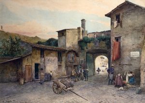 Port Cavalry (Porta Cavalleggeri) à Rome, de la série Roma sparita - Ettore Roesler Franz
