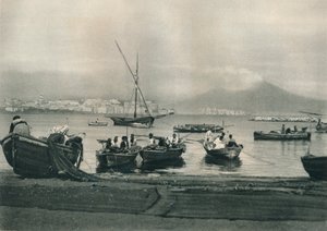 Pêcheurs partant en mer, Naples, Italie, 1927 - Eugen Poppel