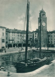 Port et Torre Apponale, Riva del Garda, Italie, 1927 - Eugen Poppel